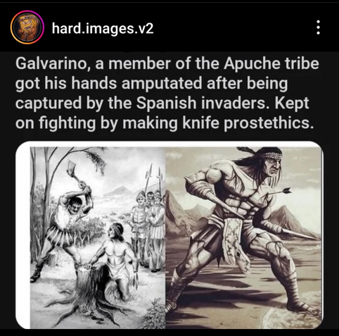 when life gives you stumps for arms turn them into knives and stab a colonizer with them