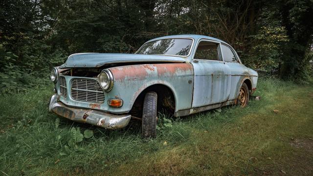 Old abandoned Volvo.