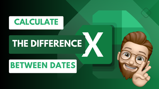 YouTube Thumbnail image highlighting the Excel Logo with the caption "Calculate the difference between two dates"