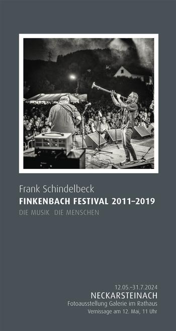 Einladungskarte Vernissage "Frank Schindelbeck Fotografie - Finkenbach Festival 2011-2019" in Neckarsteinach.