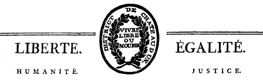 27 - Eure-et-Loir - Illustration papier à en-tête district de Châteaudun 1795
