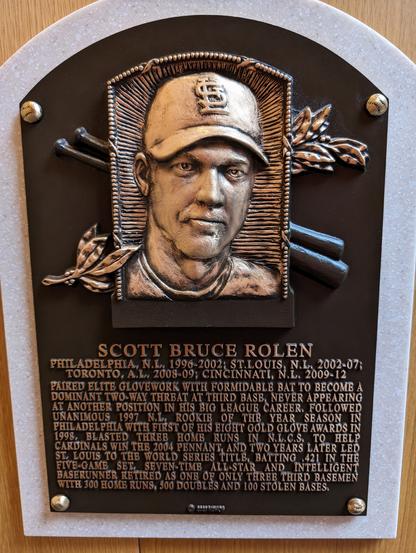 Scott Rolen's HoF plaque
