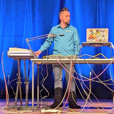 Łukasz on stage
