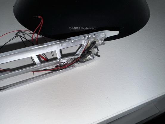 Front of a warp nacelles showing two LED bulbs, there’s also a tiny SMD bulb.