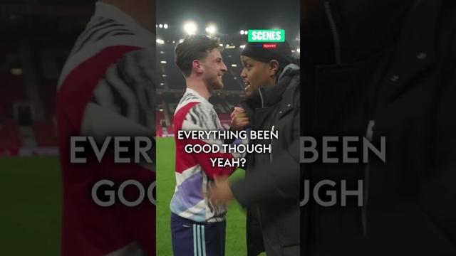 "Declan Rice learnt from the best!" 😅 | Chunkz chats to Rice after Man Utd 1-1 Arsenal