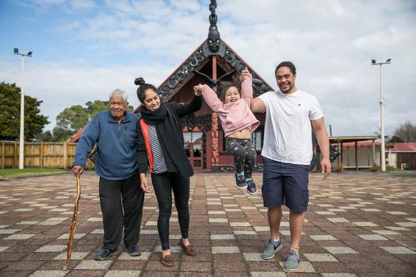 photo - example of a portion of Maori whanau, New Zealand