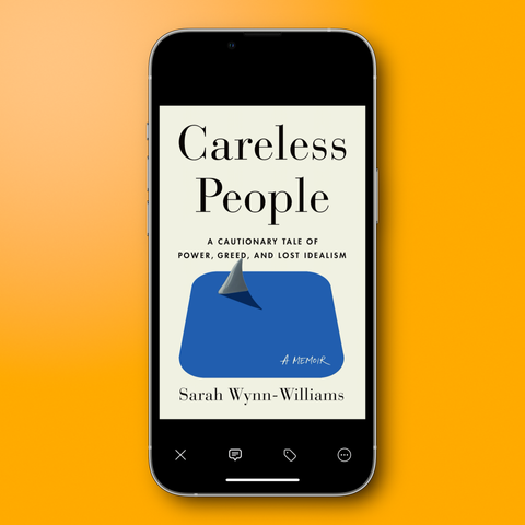 iPhone mockup with Careless People, by Sarah Wynn-Williams on display.