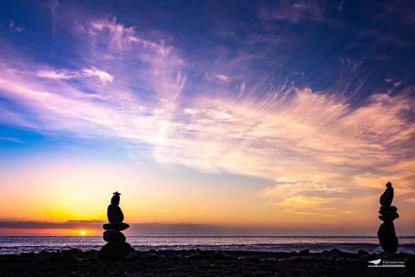 Sunset at the Playa de Tazacorte, La Palma, Canary Islands