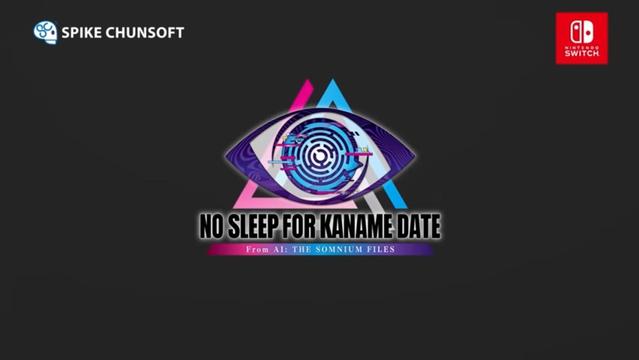 No Sleep For Kaname Date: from AI: Sominum Files. Logo design contains an intricate series of triangles for the background; an intricately desihned cybernetic eye is displayed in the foreground. Triangle color schemes are light blue, light pink, and light gray. Eye color uses those same colors + purple.