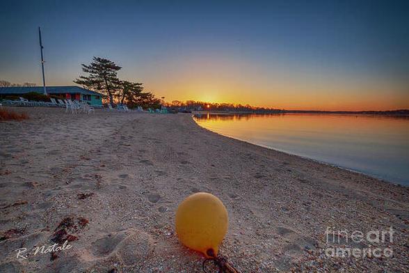 Sunrise photograph taken on the north shore, Long Island NY walking along the beach