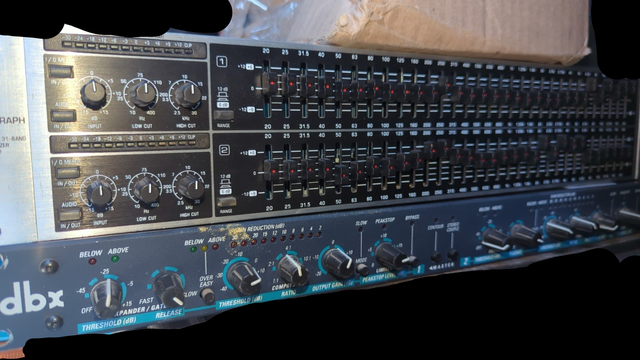two rack mount units sitting atop one another just waiting to be put up!