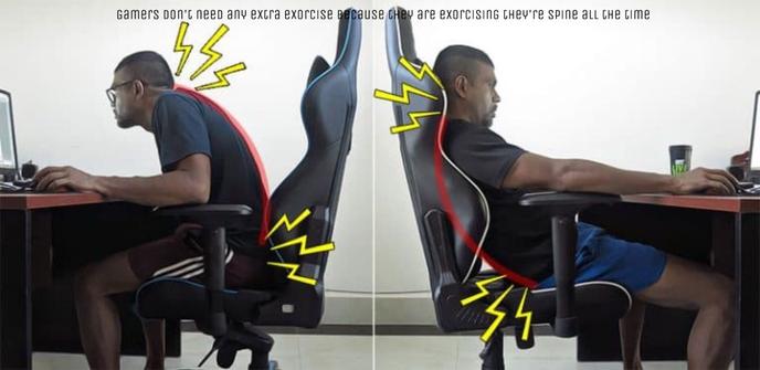 A picture of Somebody with bad posture