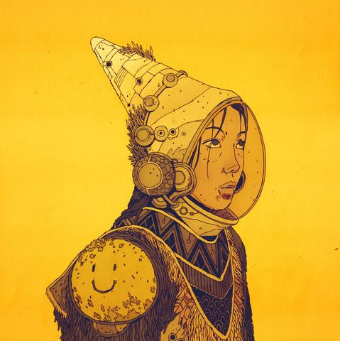 girl in spacesuit
