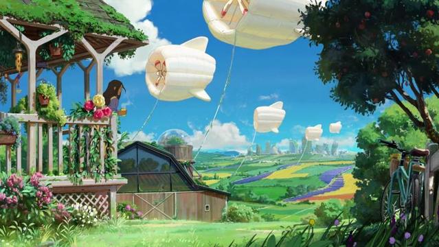 Un fotograma del relato anime de solarpunk que más me gusta del mundo