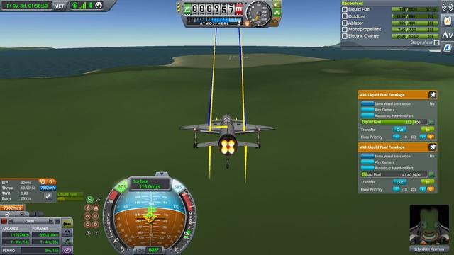 Long Boi coming in for a landing. HUD/interface and aerodynamic indicators on