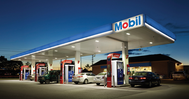 Mobil gas station