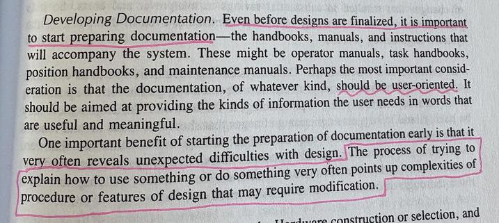image of Developing Documentation section, transcribed in thread