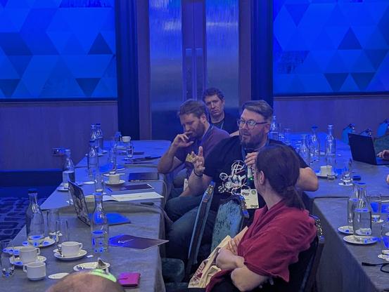 People answering questions at the DSF QA session