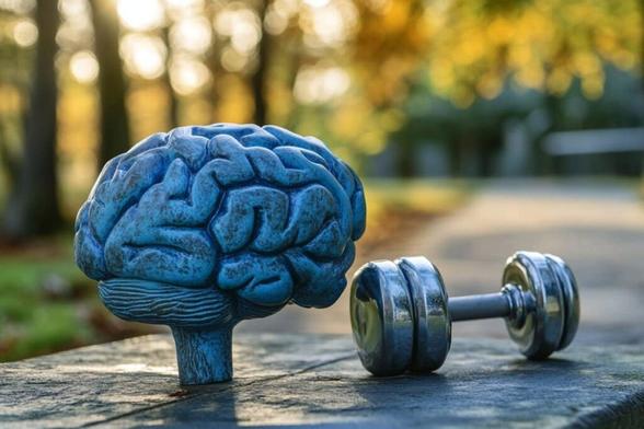 This shows a brain and weights.