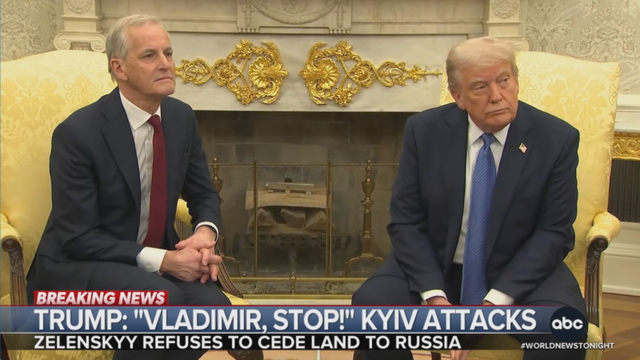 Trump with a representative of Norway in the Oval Office.