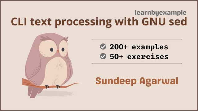 Cover image for my GNU sed ebook.