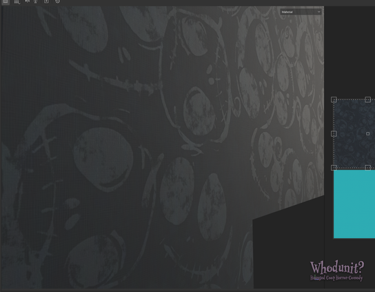 A close up of the "ghost faces" motif. 6 different faces. 

I have parameters exposed to help with scaling, placement, aging, color, roughness (maybe silver or gold paint motifs?), prominence, and an ink or velvet option so far.