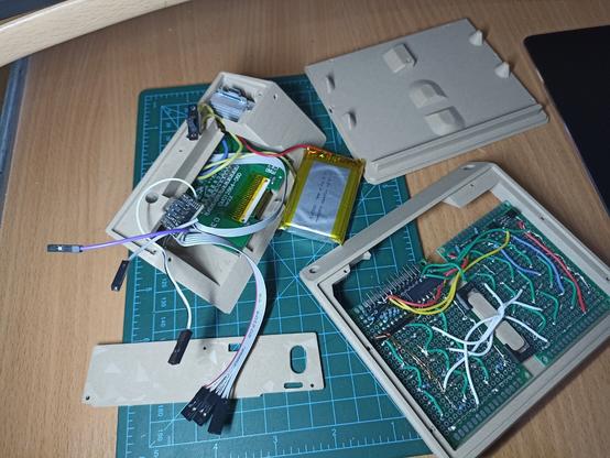 All parts of the calculator case and all soldered parts/boards.