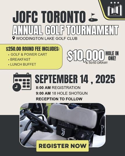 Juventini of Toronto 🚨! JOFC of Toronto is hosting the annual golf Tournament! Come join us!
