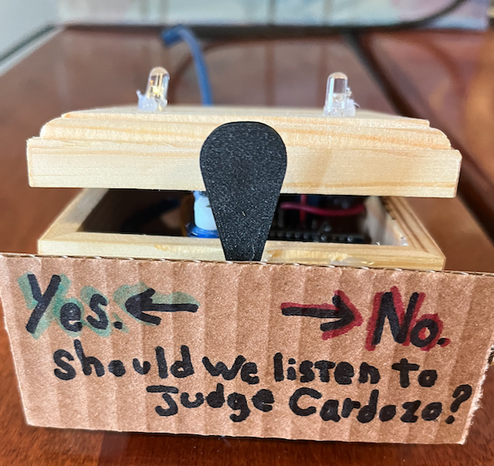 "Useless box,” which switches your answer to “yes” if you pick “no."