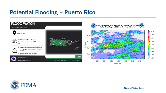 National Watch CenterPotential Flooding – Puerto Rico