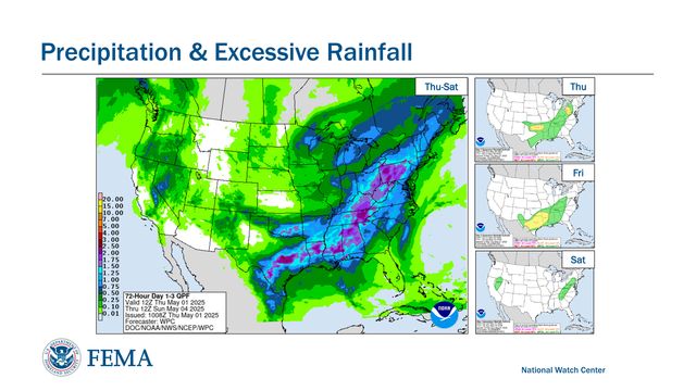 National Watch CenterPrecipitation & Excessive Rainfall
Thu-Sat Thu
Fri
Sat