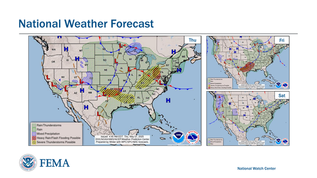 National Weather Forecast
National Watch Center
Thu Fri
Sat