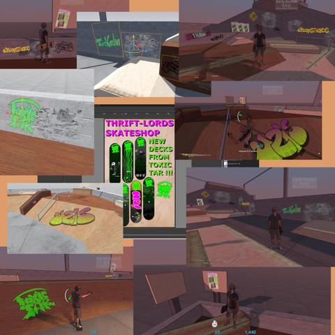 collage of screenshots of the new fan art placed around the level