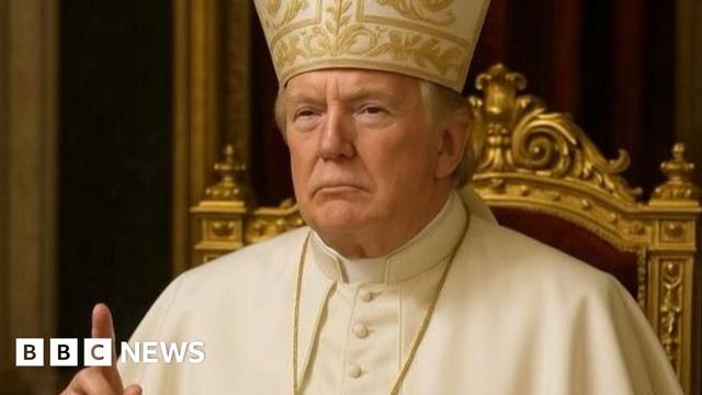 Trump criticised after posting AI image of himself as Pope