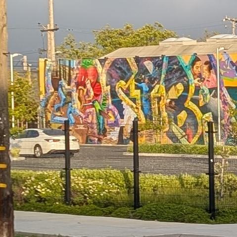A panel of a mural across from Juan's Place, Berkeley