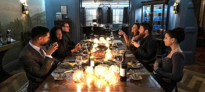 Cate Blanchett, Tom Burke, Naomie Harris, Michael Fassbender, Regé-Jean Page, and Marisa Abela in Black Bag