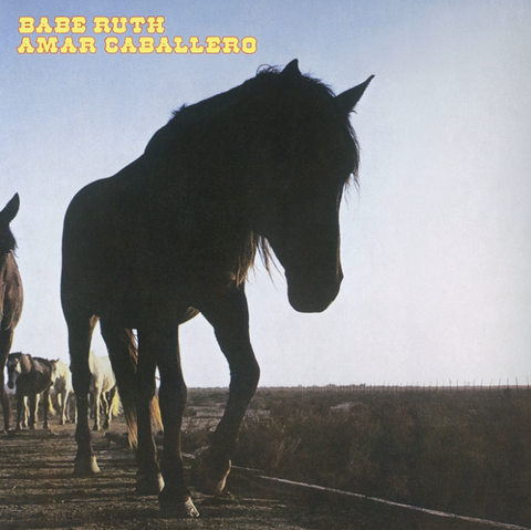 Amar Caballero by Babe Ruth featuring a close shot of horses in the country side