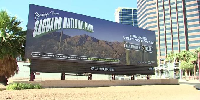 New billboards across Arizona take aim at DOGE for National Park Service cuts