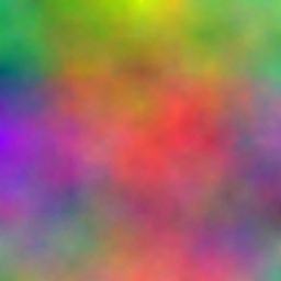 A computer generated, multi-coloured, fractal plasma. Generated using the Diamond-Square algorithm.