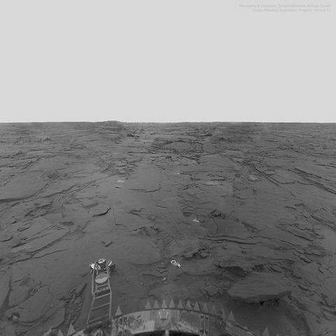 Historic image of the surface of Venus.