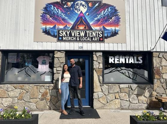 The tent co’s store front and the owner: