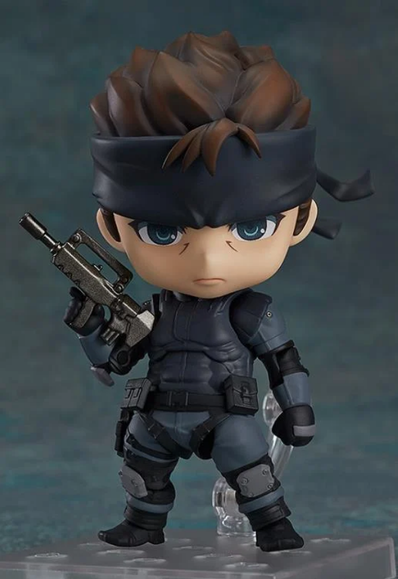 the  figure standing facing the viewer, he has a high powered small machine gun resting against his body, looking at the viewer