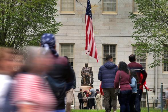 Harvard president Alan Garber denounced the Trump administration's campaign at Harvard as government overreach.