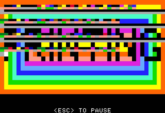 glitched screenshot from Print Shop crashed behind the "PRINTING" animation