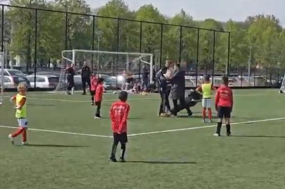 'Cowardly act' - Netherlands star's dad knocked out at youth team match in shock footage
