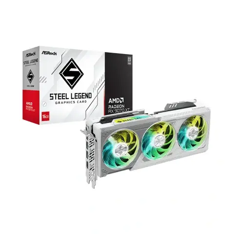 ASRock AMD Radeon RX 9070 XT Steel Legend 16 GB