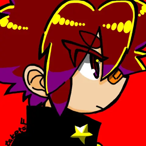 原色系で描きたかったタクミ