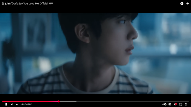 Screenshot from Jin's new MV
