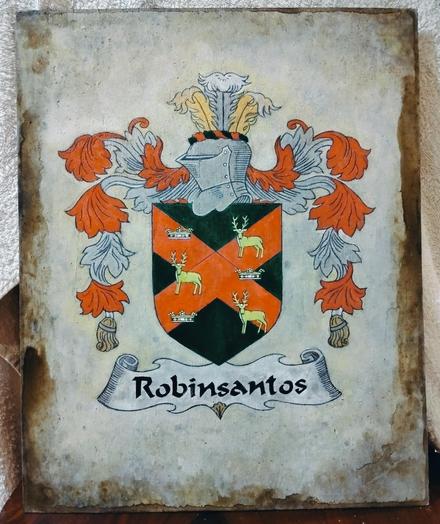 the design collred in more, the name 'robinsantos ' is now on the banner scroll