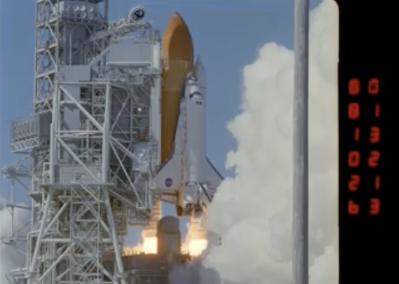 Discovery leaving the launch pad